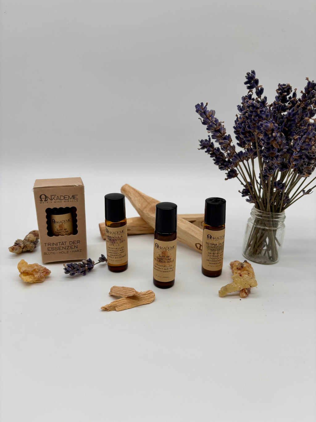 Ritualöle – Trinität der Essenzen · Blüte · Holz · Harz