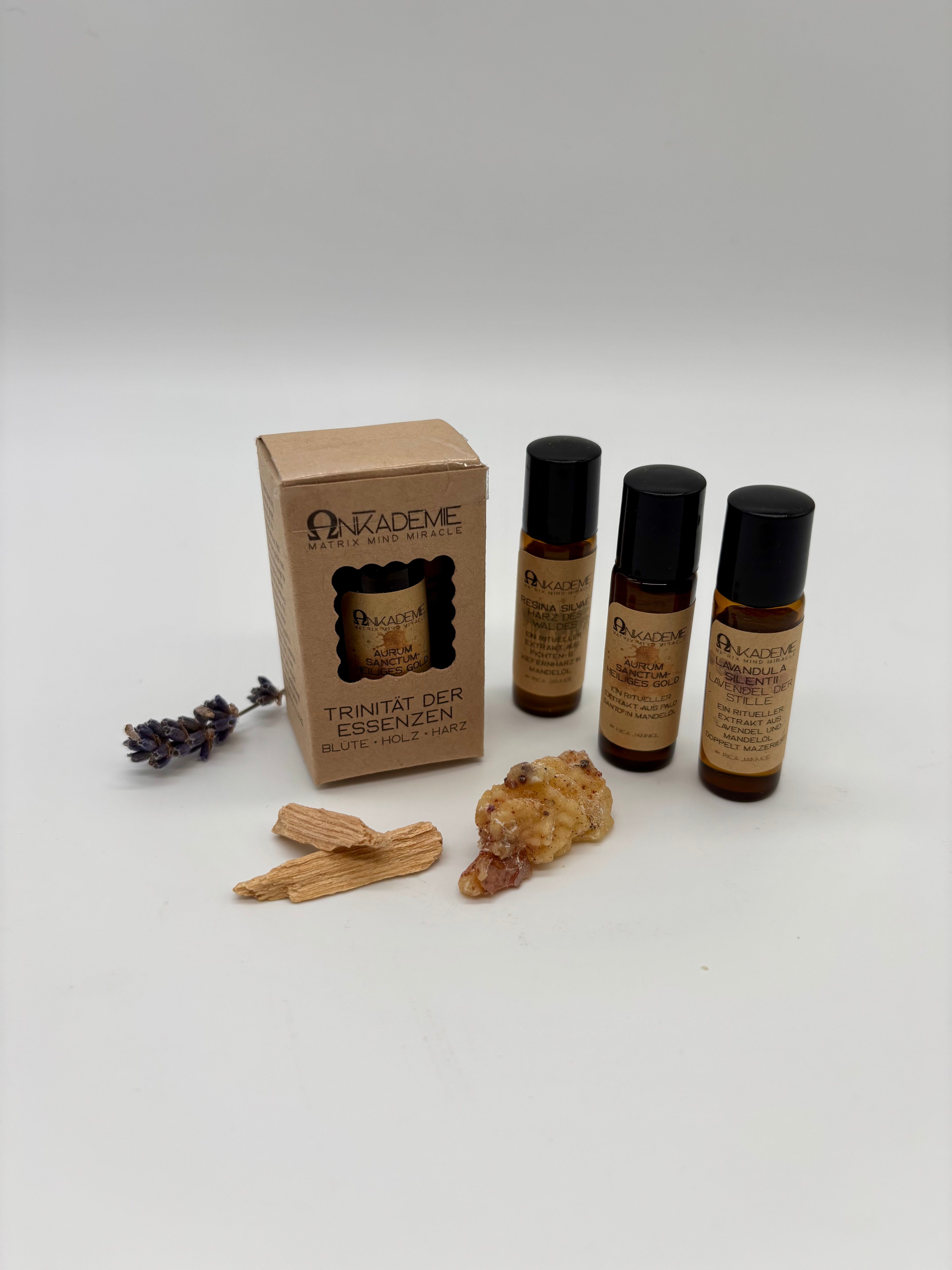 Ritualöle – Trinität der Essenzen · Blüte · Holz · Harz