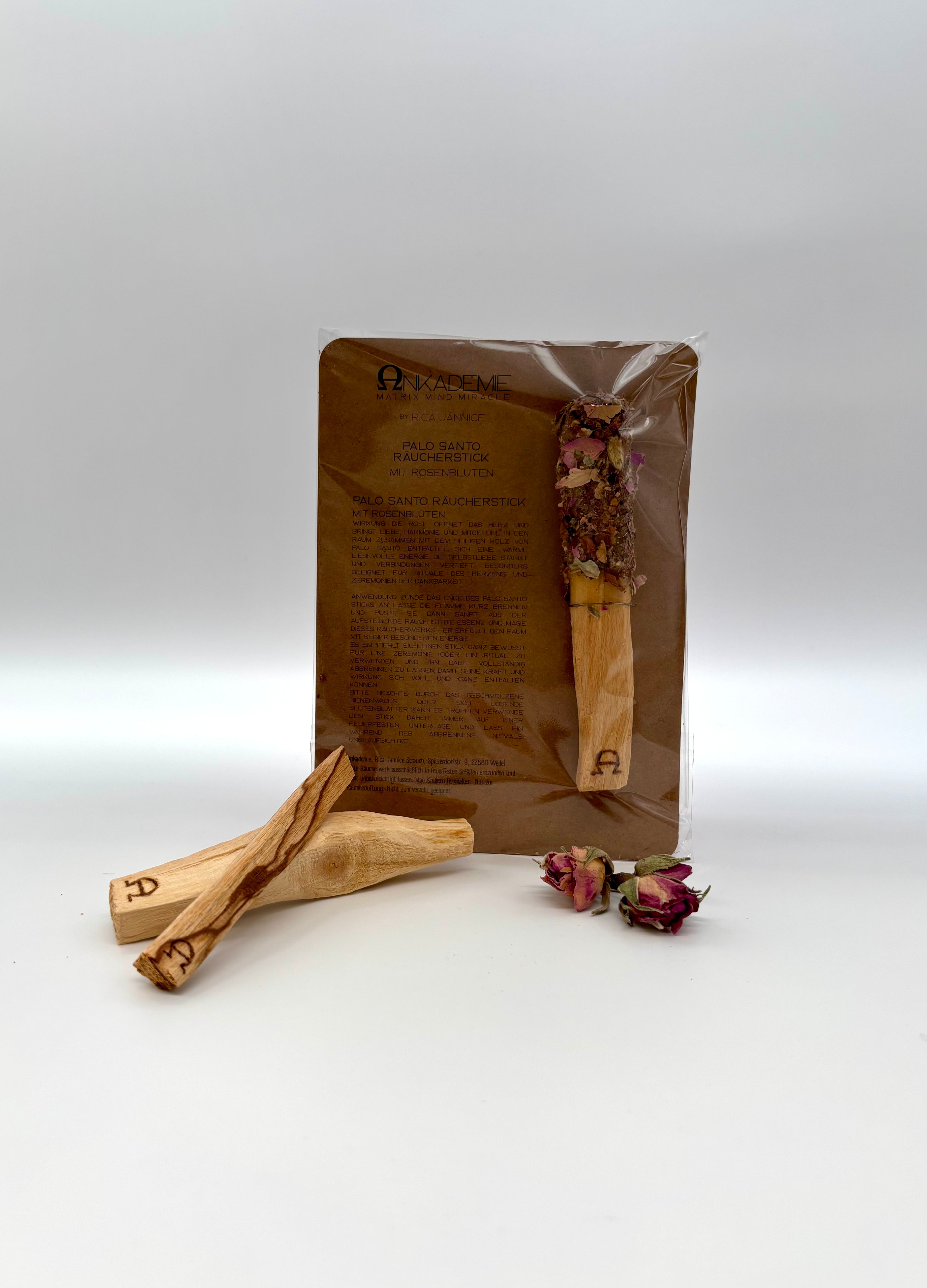 Palo Santo Fackel – Rose · Mitgefühl, Harmonie & Liebe