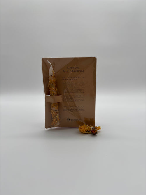 Intentionskerze – Ringelblume · Vitalität & Lebensfreude