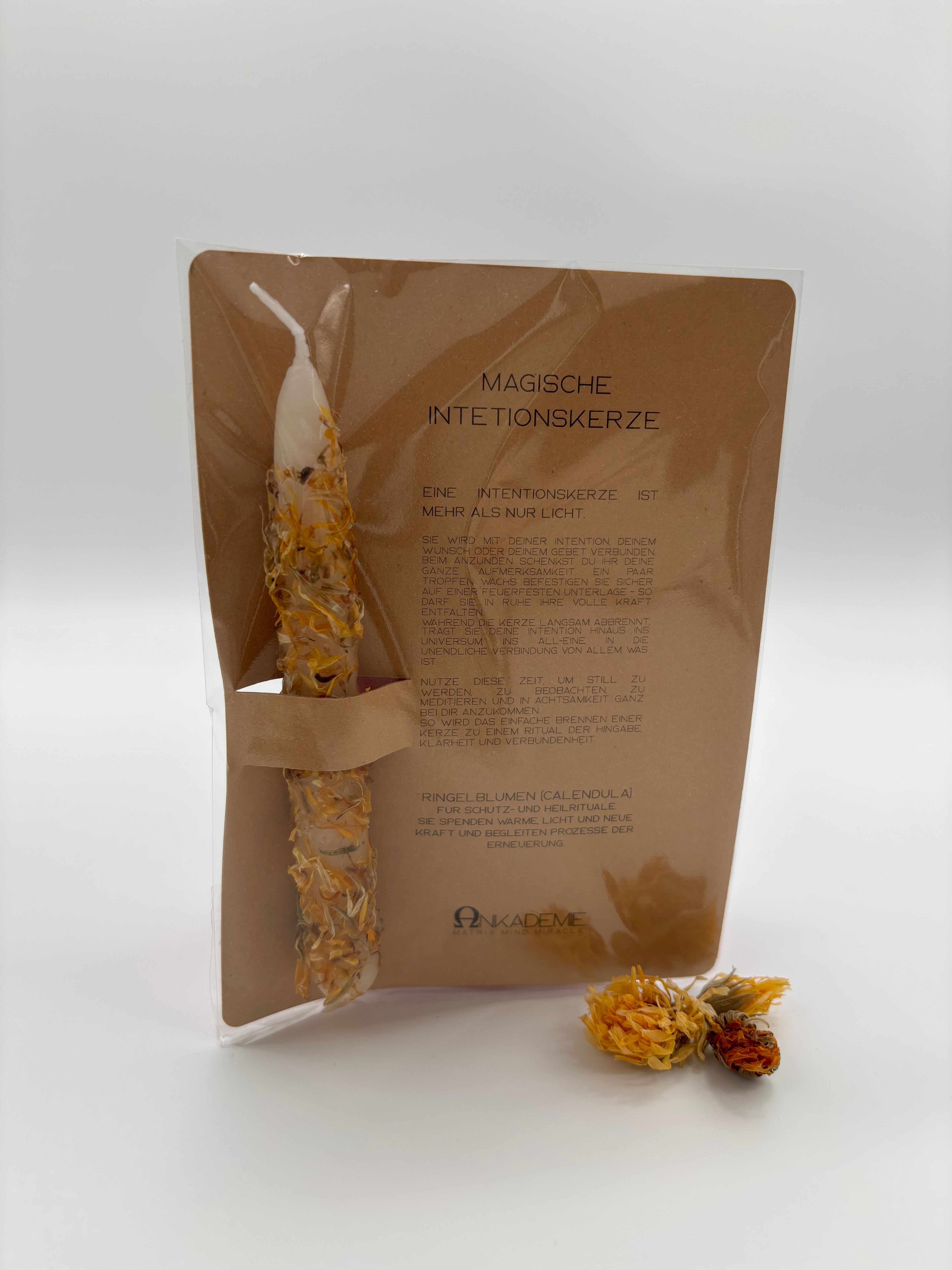 Intentionskerze – Ringelblume · Vitalität & Lebensfreude