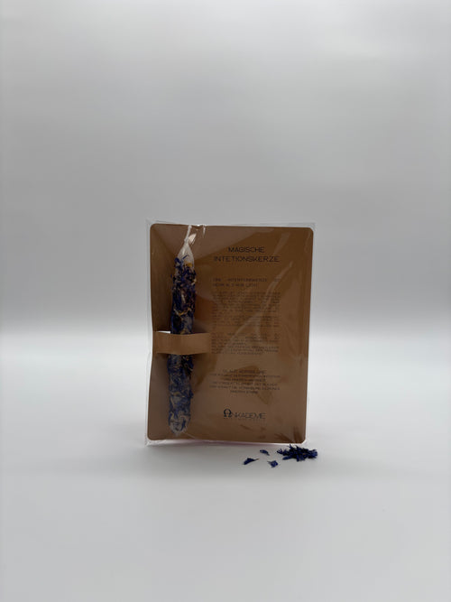 Intentionskerze – Blaue Kornblume · Neue Perspektive & Inspiration