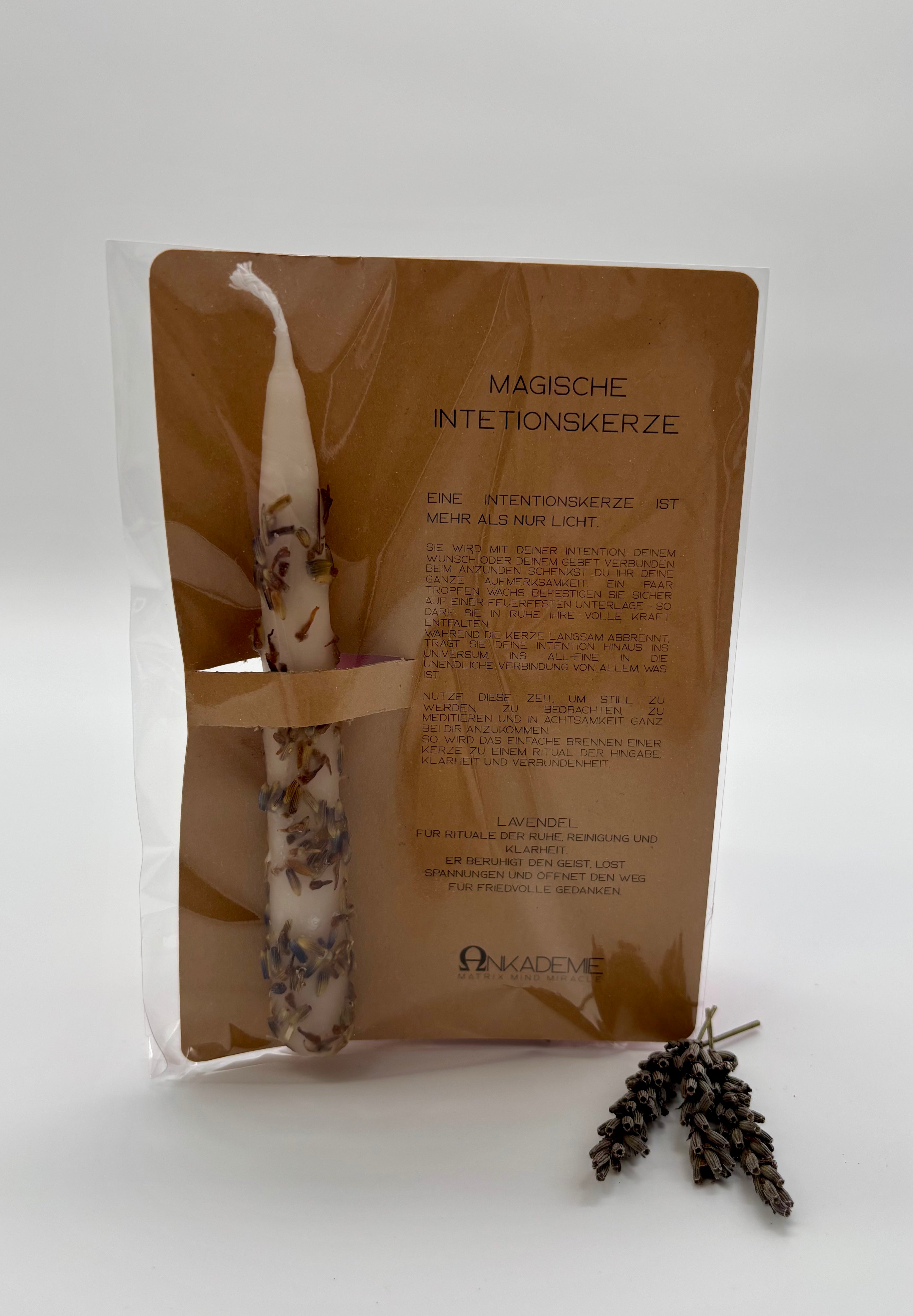 Intentionskerze – Lavendel · Gelassenheit, Ruhe & Ausgeglichenheit