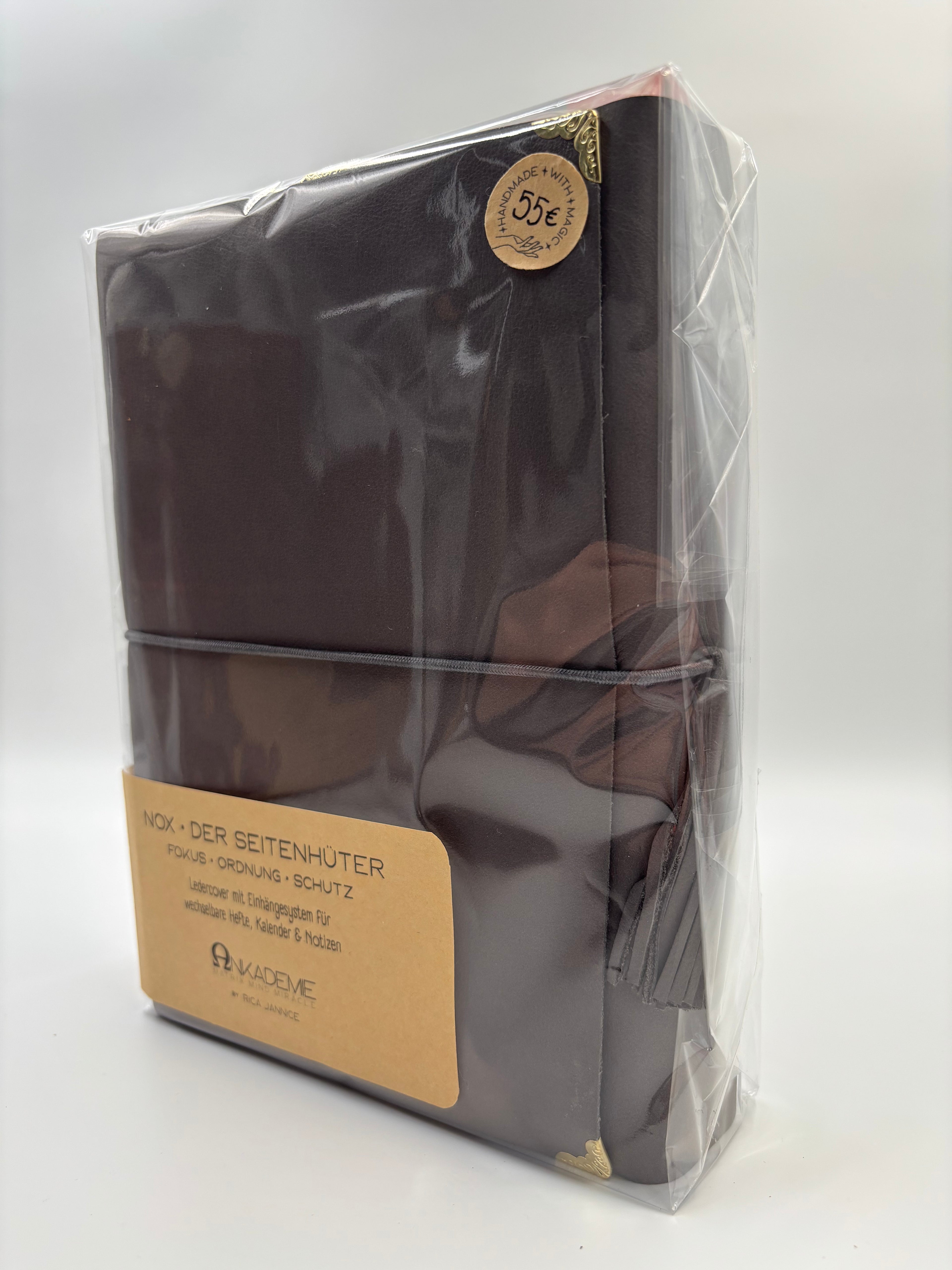 NOX · der Seitenhüter · Ledereinband für wechselbare Inhalte- Fokus, Ordnung & Schutz