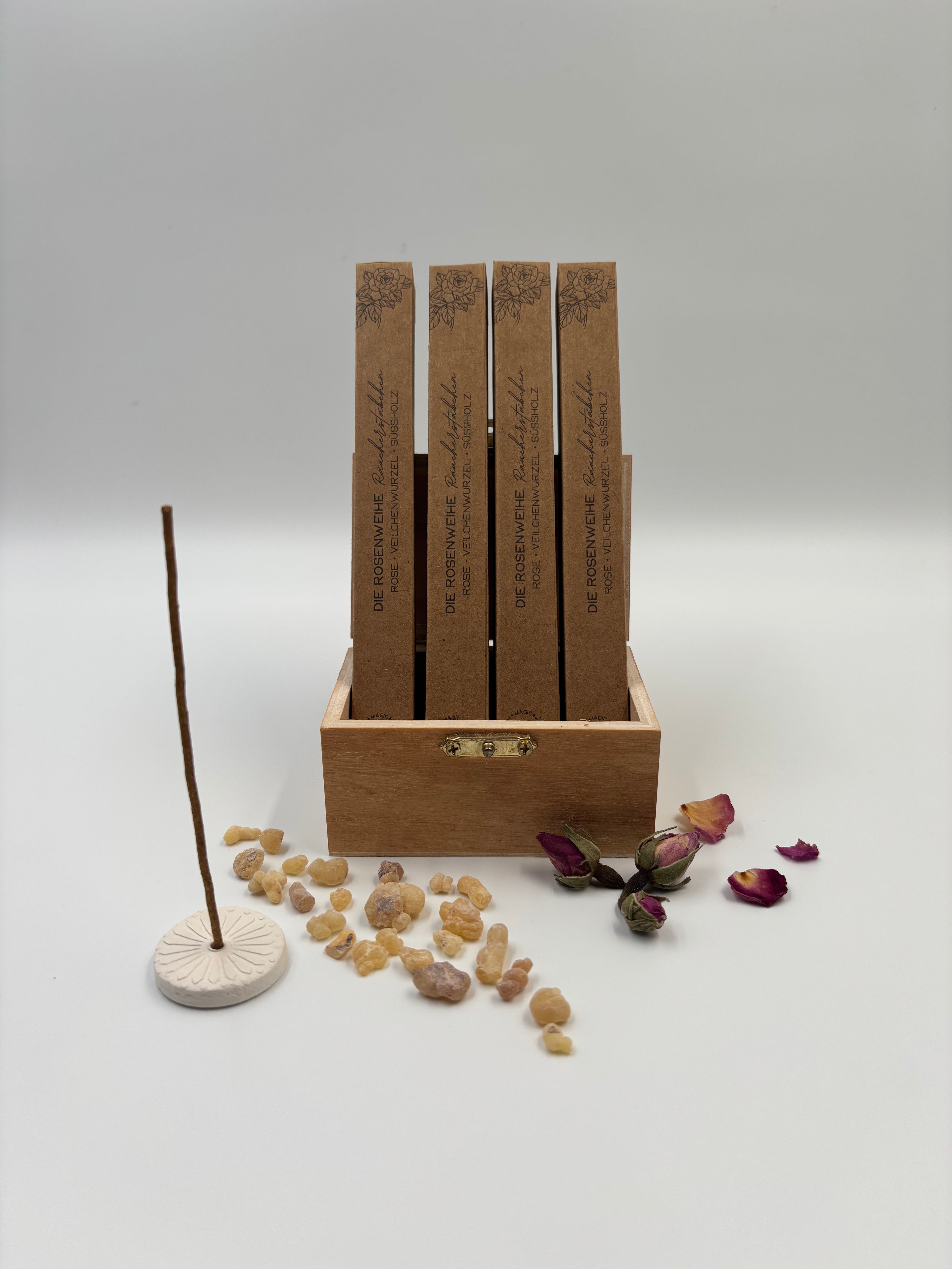 Räucherstäbchen – Die Rosenweihe · Herzraum, Hingabe & Verbindung | 10 Stück