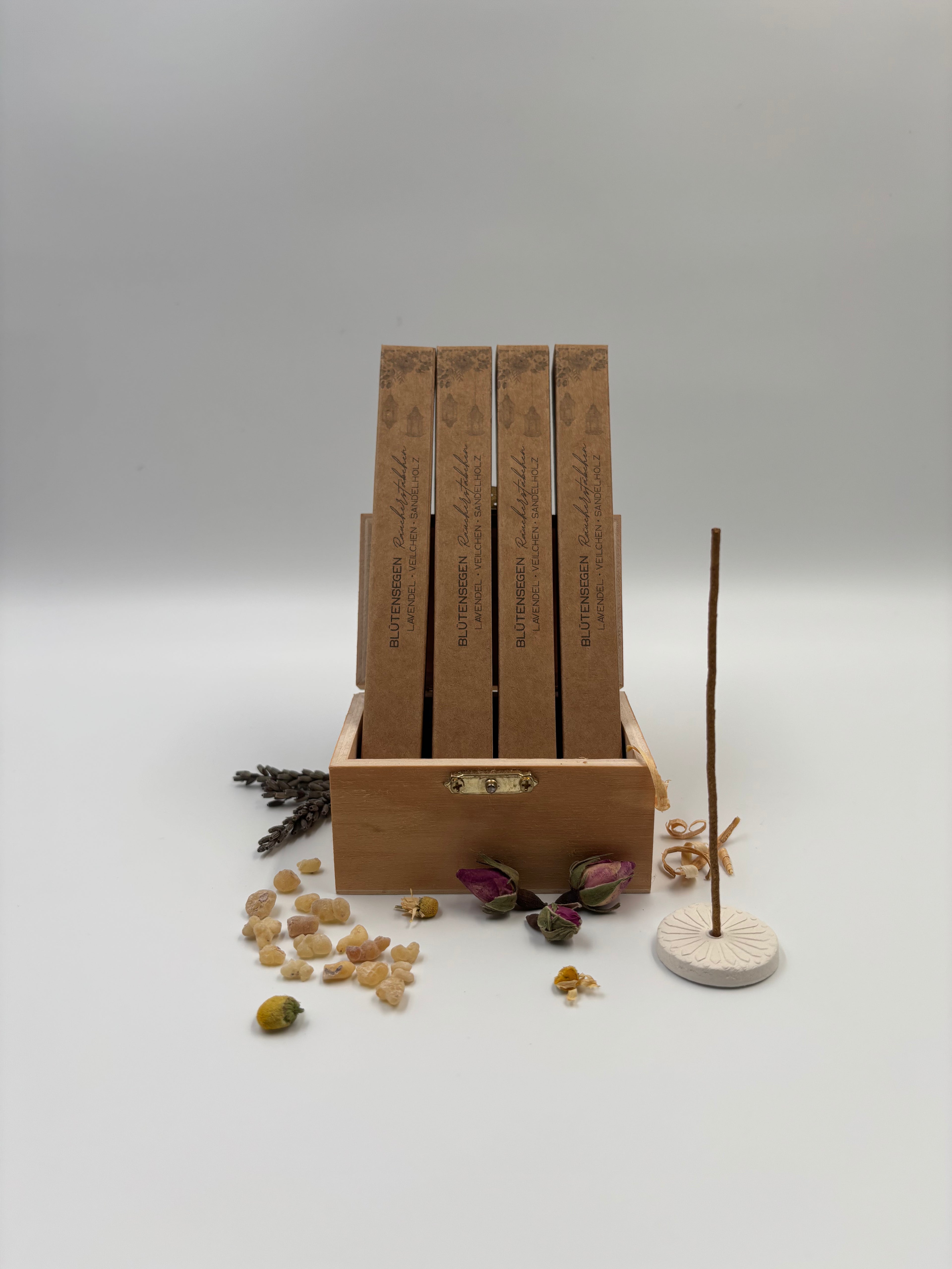 Räucherstäbchen – Blütensegen · Weichheit, Wärme & Segen | 10 Stück