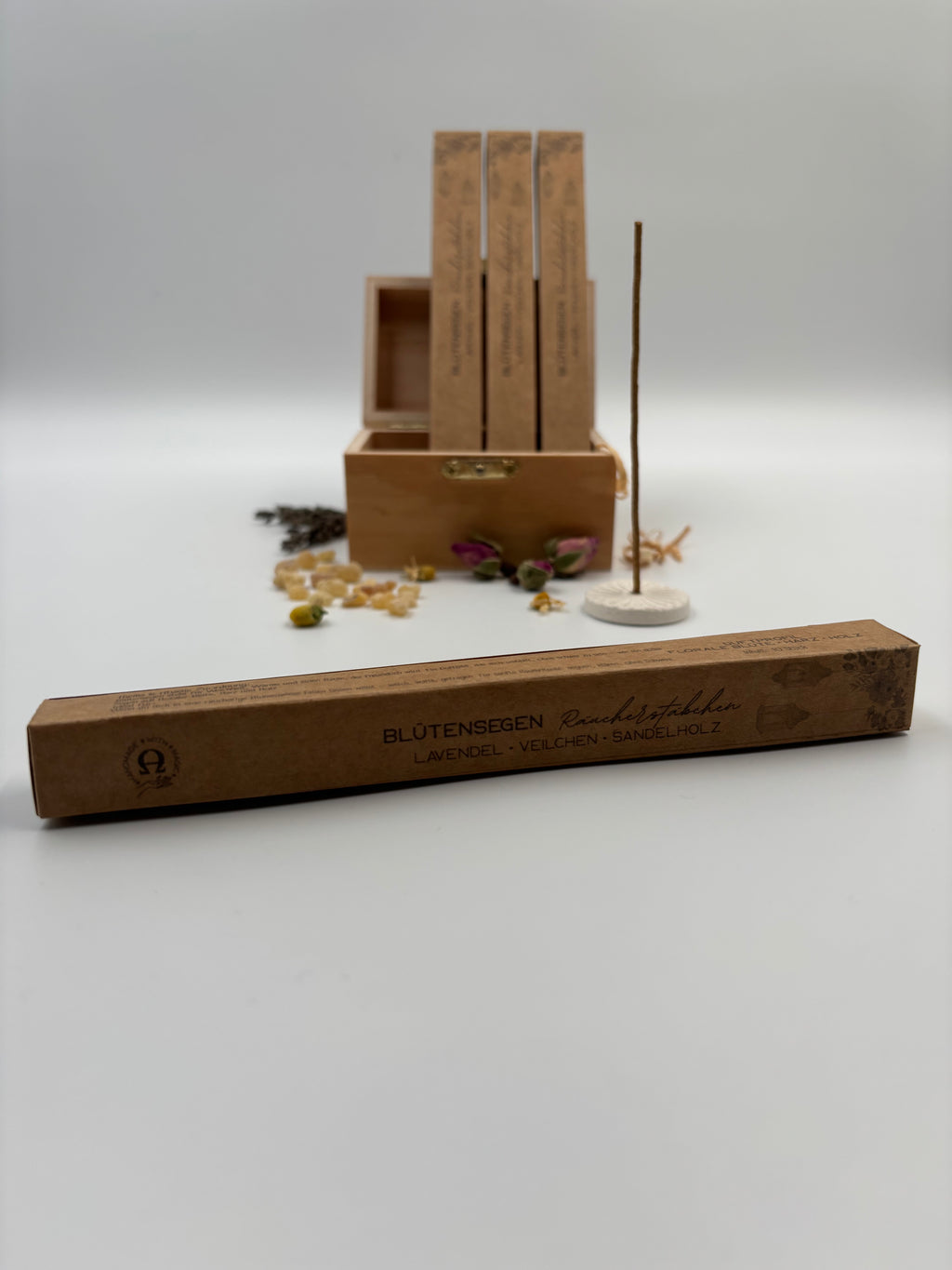 Räucherstäbchen – Blütensegen · Weichheit, Wärme & Segen | 10 Stück