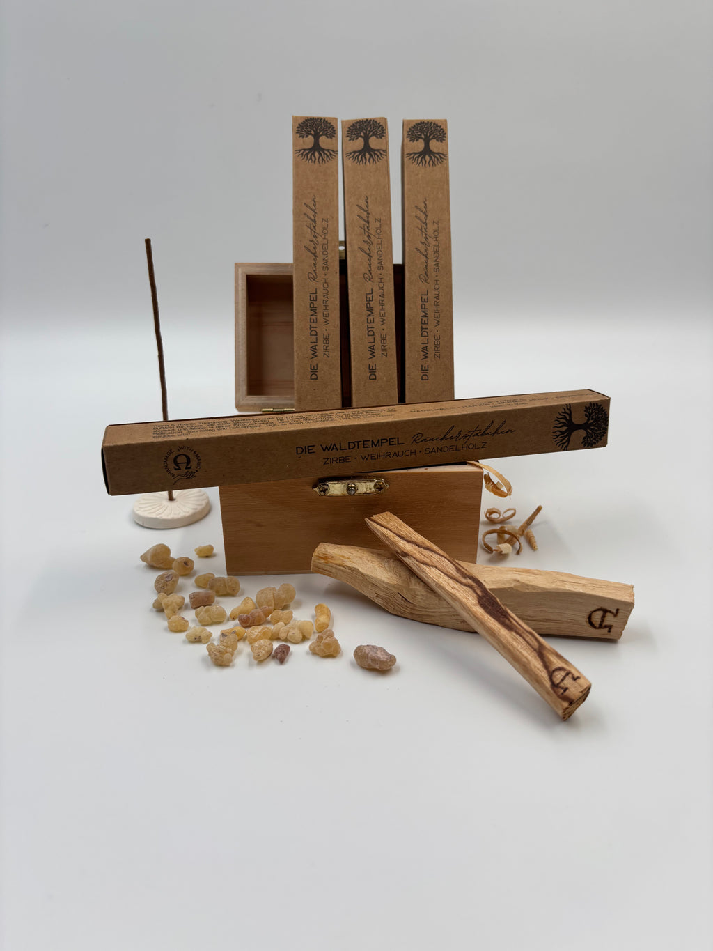 Räucherstäbchen – Waldtempel · Erdung, Schutzraum & Sammlung | 10 Stück