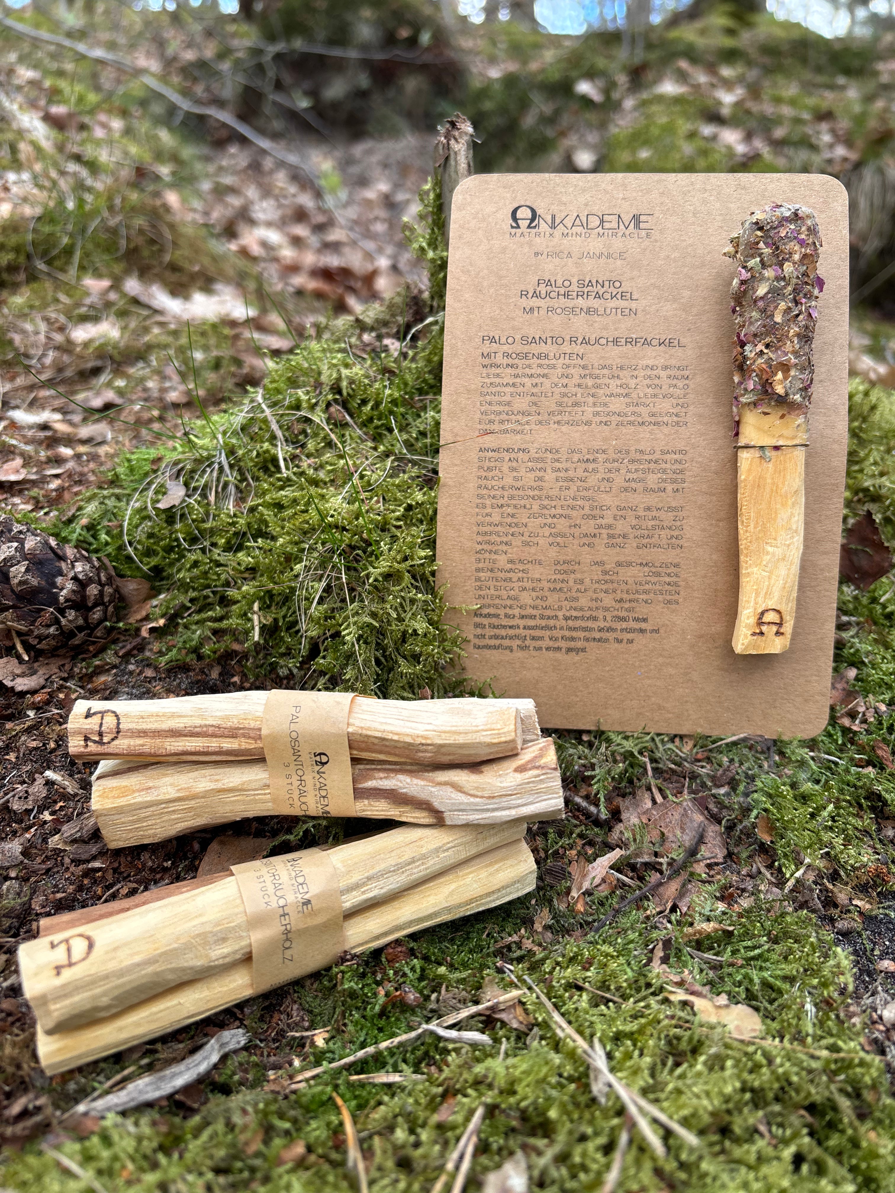 Palo Santo Fackel – Rose · Mitgefühl, Harmonie & Liebe