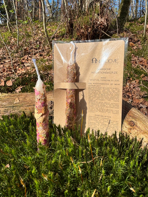 Intentionskerze – Rose · Mitgefühl, Harmonie & Liebe