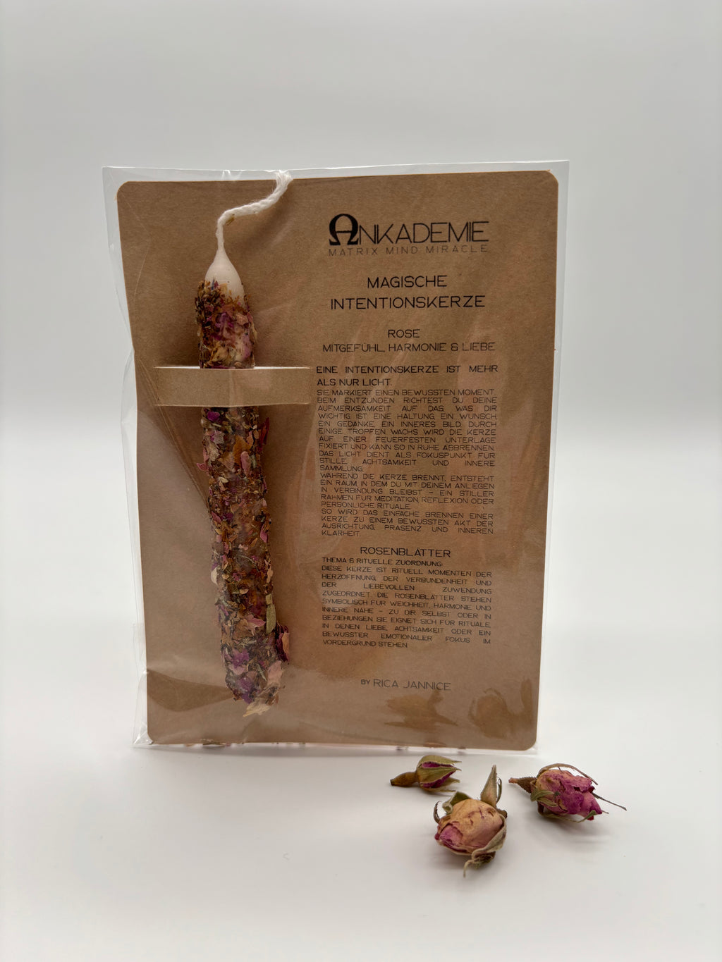 Intentionskerze – Rose · Mitgefühl, Harmonie & Liebe